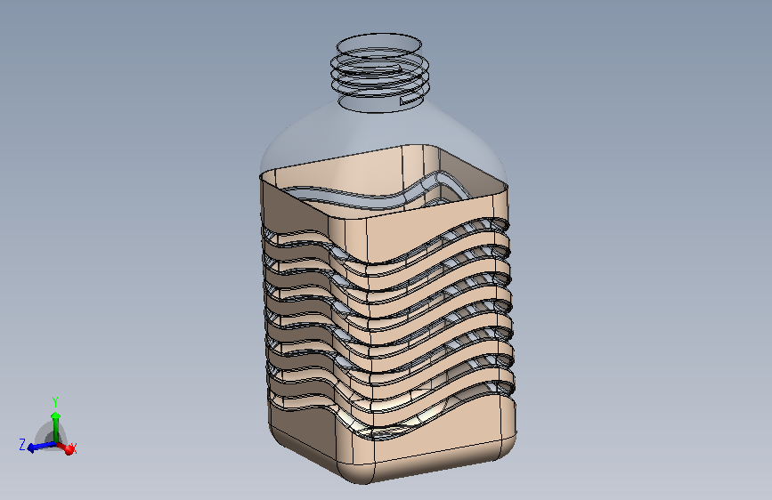 可调尺寸的3D瓶子