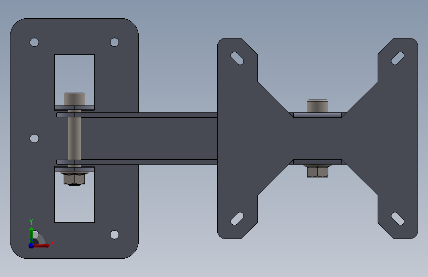 可调节的电视墙架