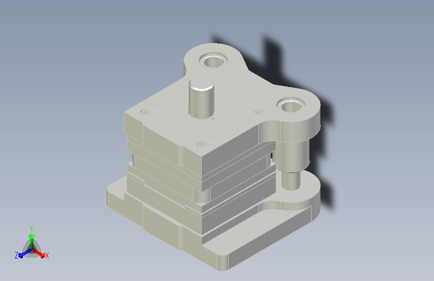 固定座落料模设计