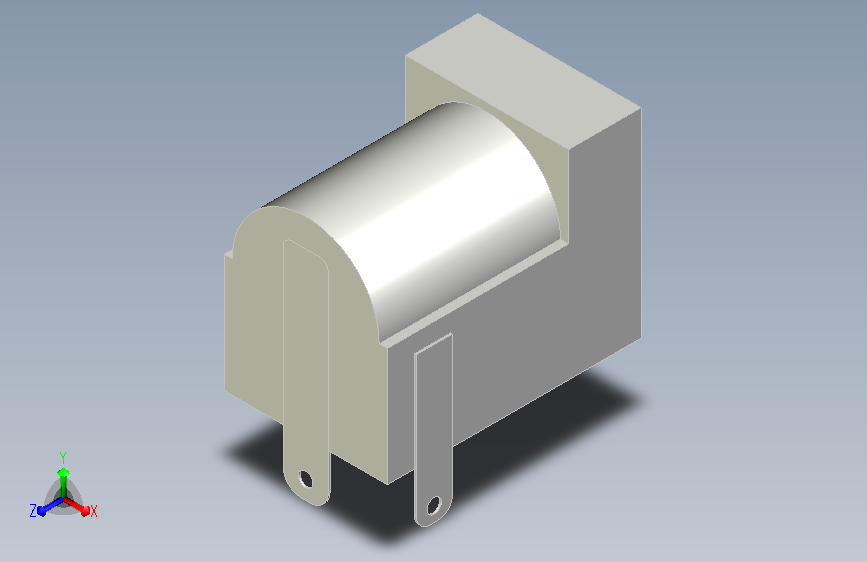 三接脚贴片电源口模型