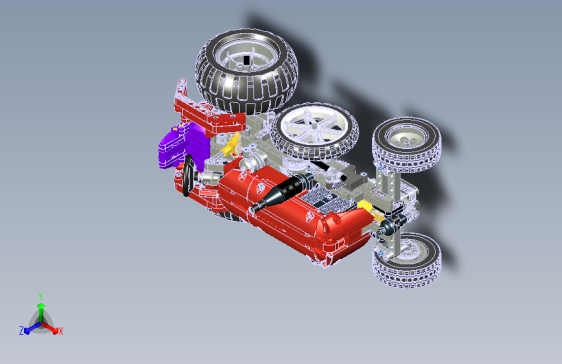 拖拉机拼装玩具模型
