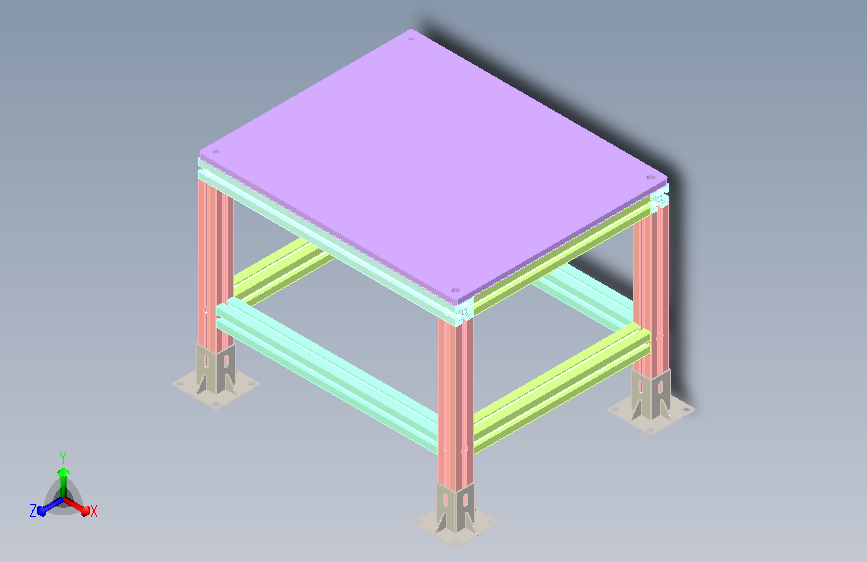 小型铝型材台桌