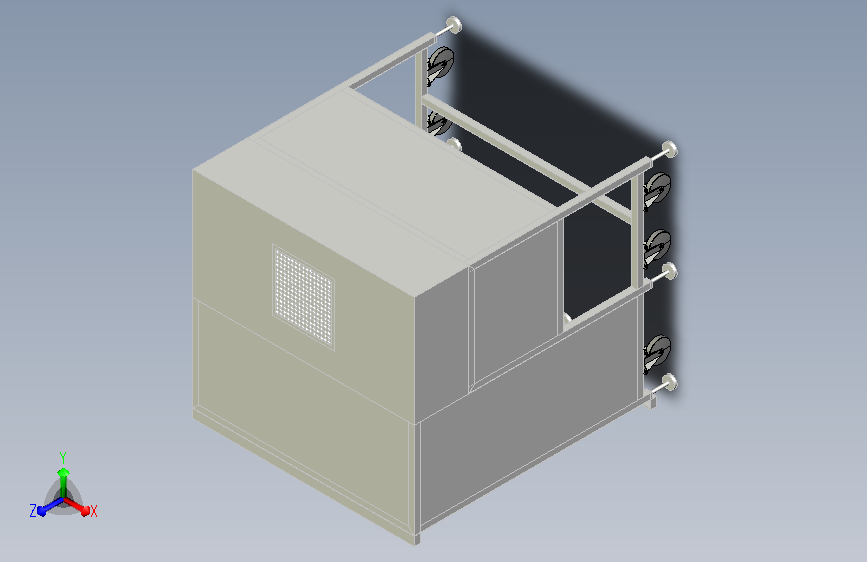 有活动门的不锈钢架子