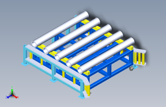 重型长杆类零件运输小车及定位机构