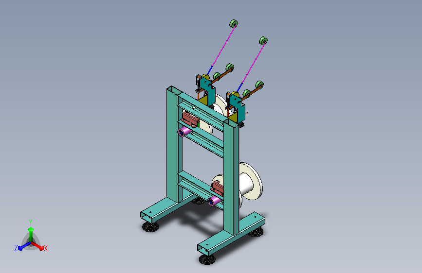 自动带刹车双头放线机
