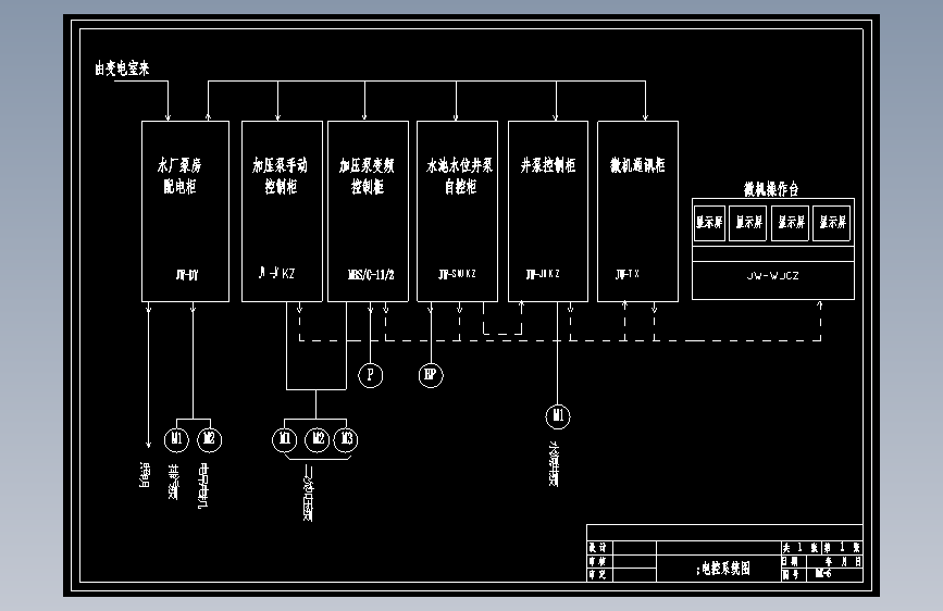 某供水厂的泵房设计图