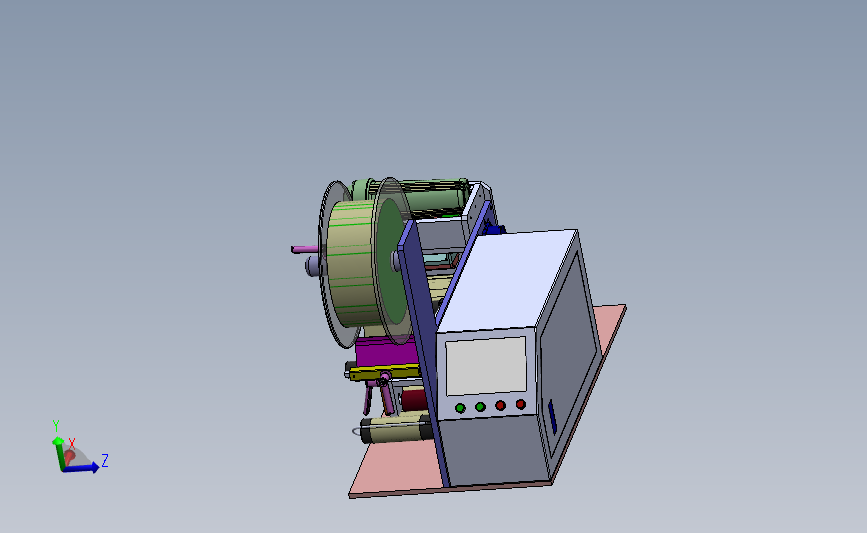 半自动贴标机 3D模型SW