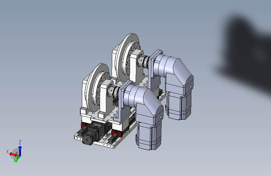 双向模组滚轮对中调节结构