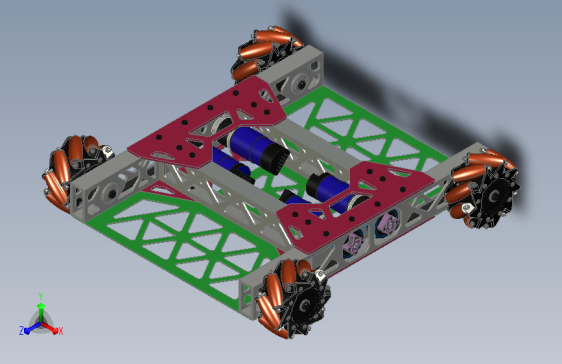 Axiom四轮macnam车底盘3D