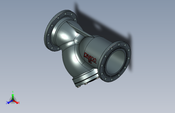 DN100过滤器参数化三维图