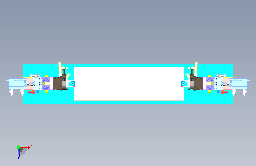 PCB板翻转机设计 俯视图