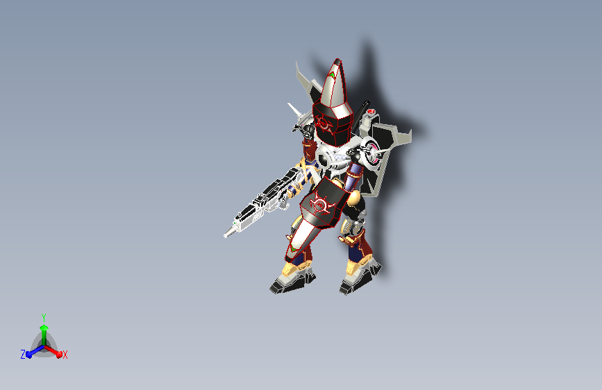 SolidWorks高达机器人3D模型