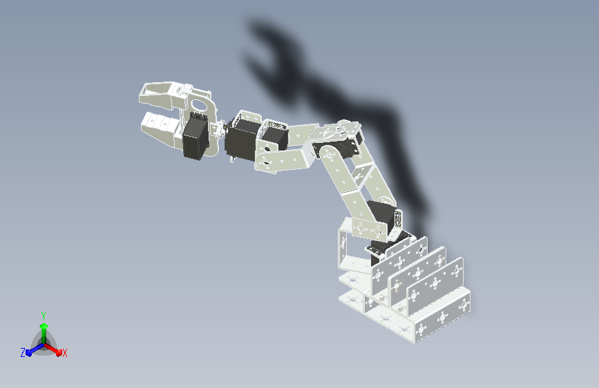 伺服机械手 MG995舵机驱动，6自由度，自带夹具