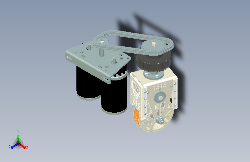 电机驱动单轮机构设计