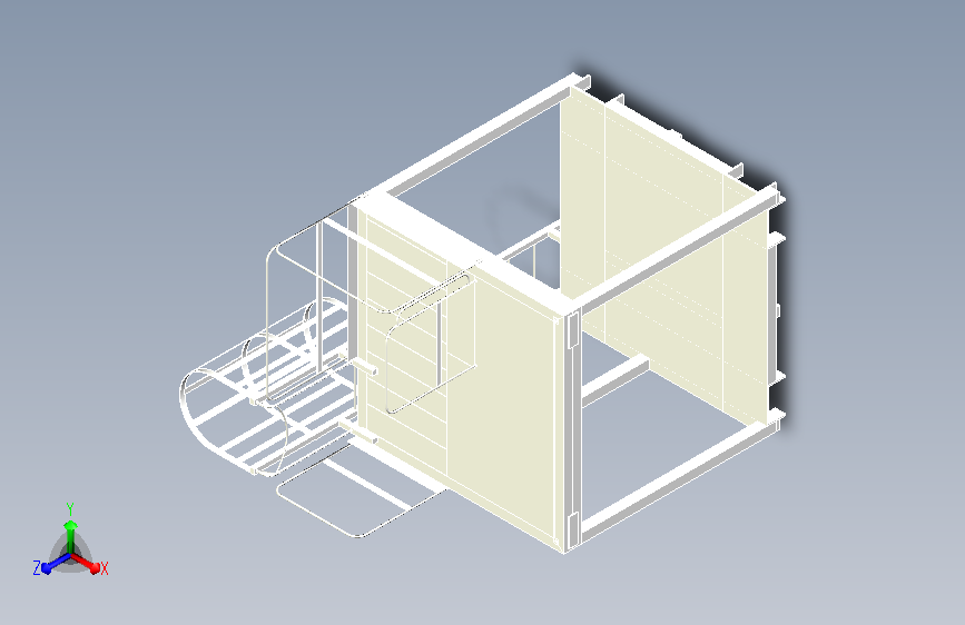 二层钢结构检修平台设计