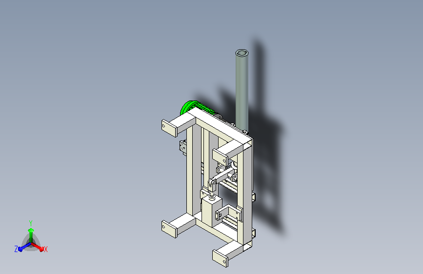 钢管旋转与气缸啮合机构一体设计