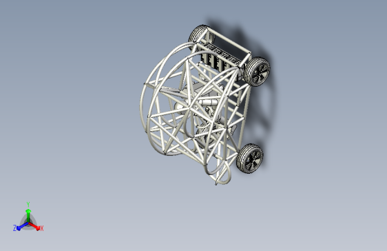 怪异的卡丁车钢结构模型