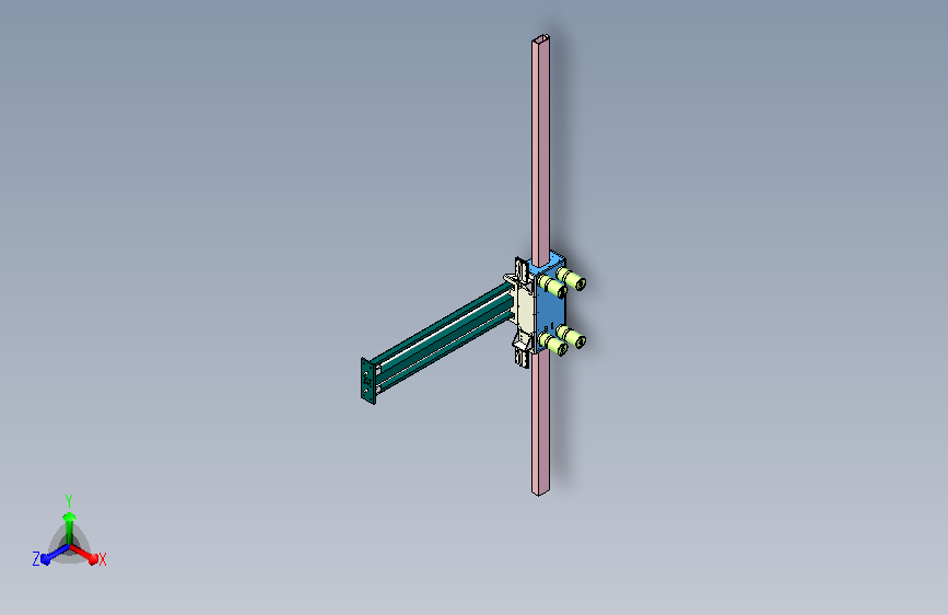 滑轮轨道式四电机驱动移栽机构设计