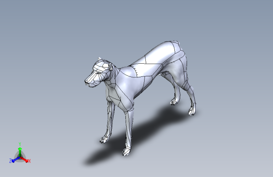 黄金机械狗3D模型图纸