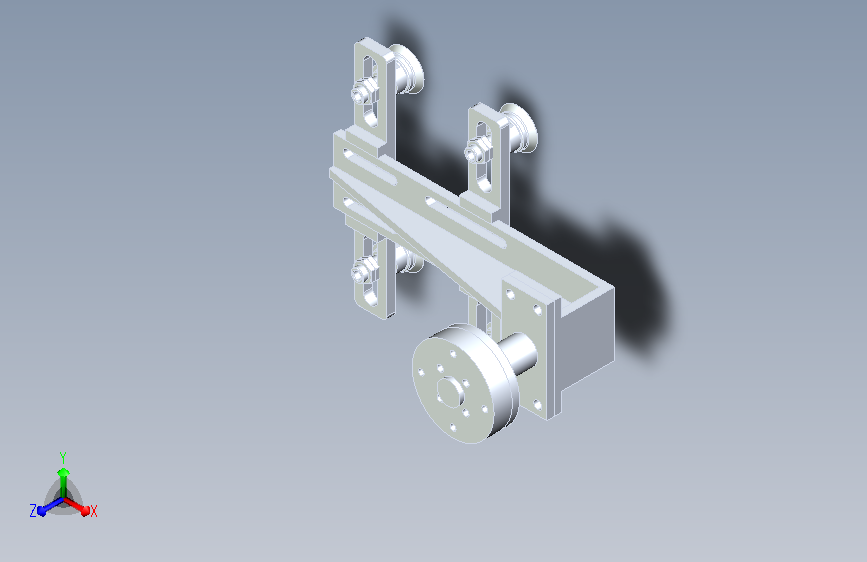 机器人二坐标调节抓手三维设计