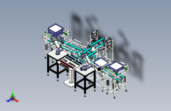 机器人流水线加工模型