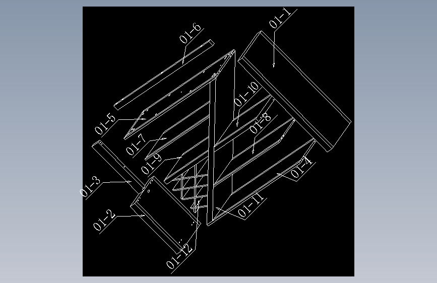 02组合厅柜零部件示意图