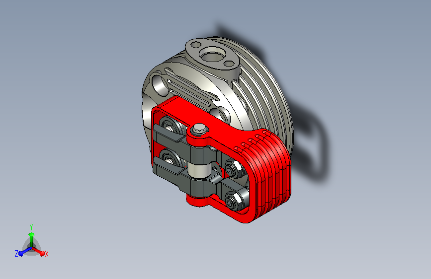 七缸径向发动机缸头