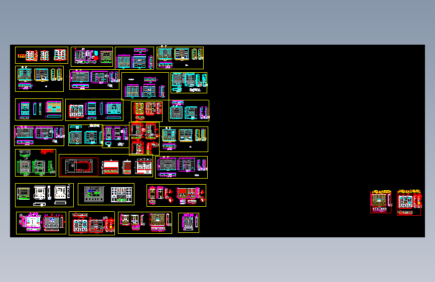 30款实木酒柜CAD图库