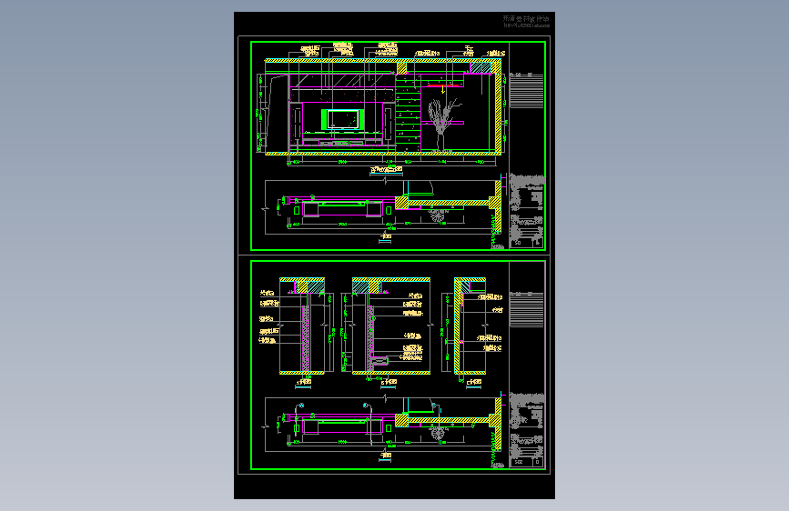 电视背景墙详图