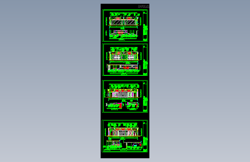 豪华大餐厅立面装修详图