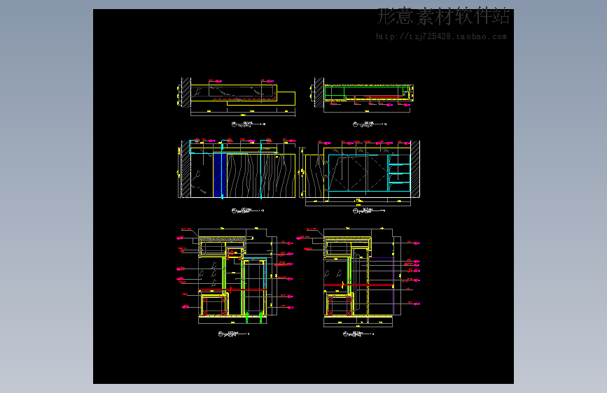 家庭水吧台详图