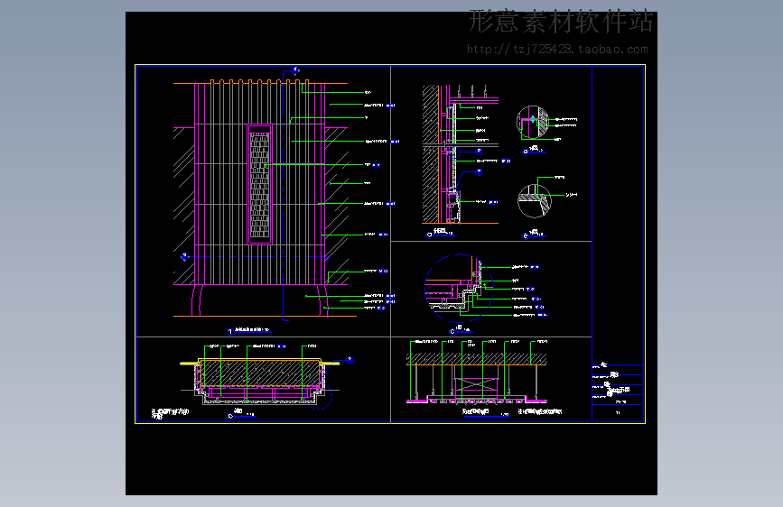 酒店大堂石材柱详图