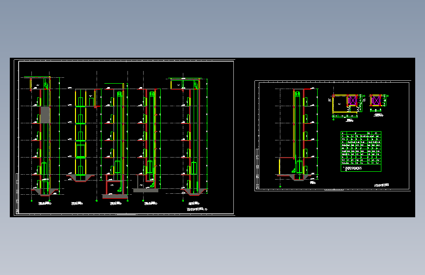 客货梯井道大样图1