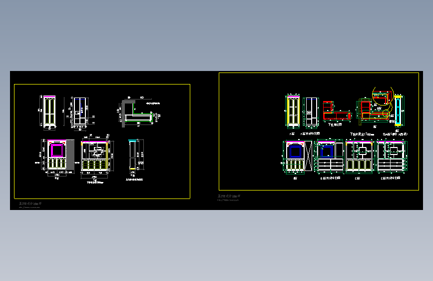 两套柜体CAD图纸