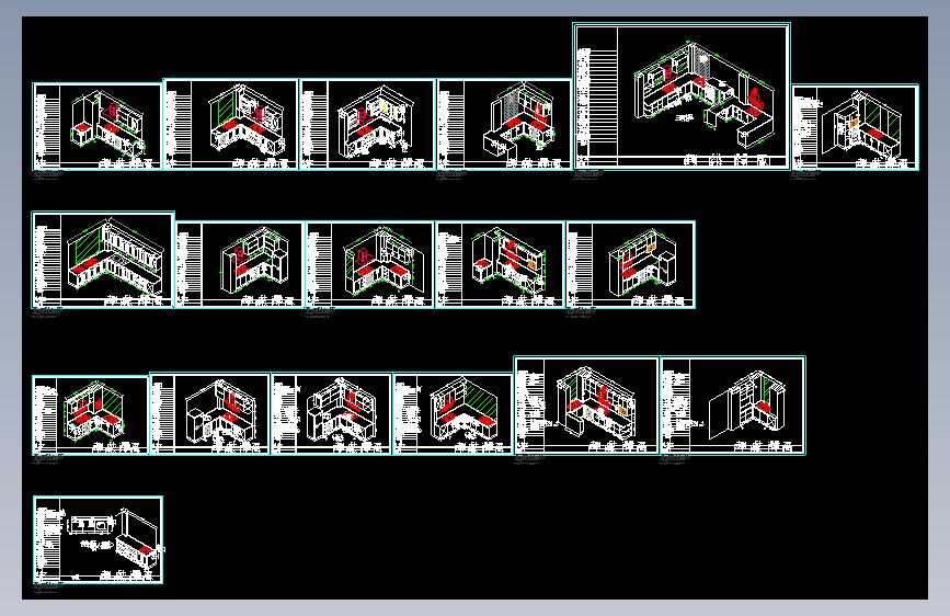 三维立体图纸18套