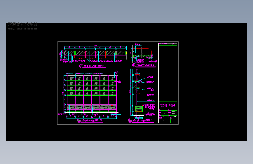 商务中心书柜详图