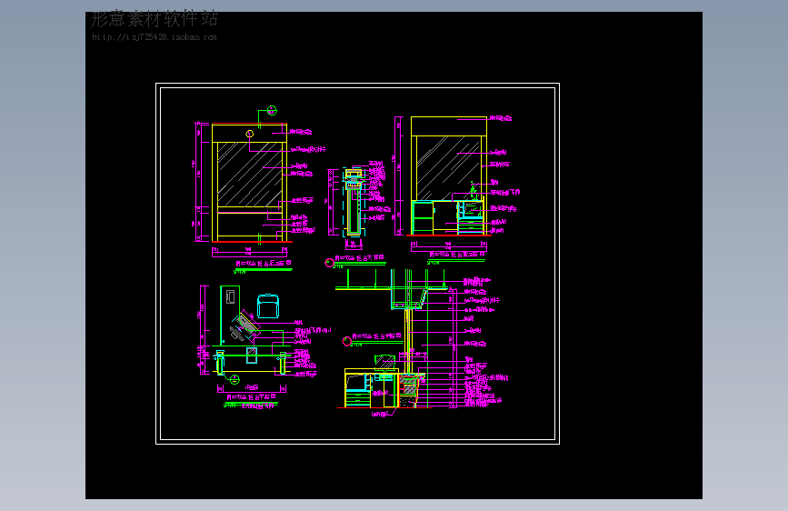 银行贵宾现金柜台详图