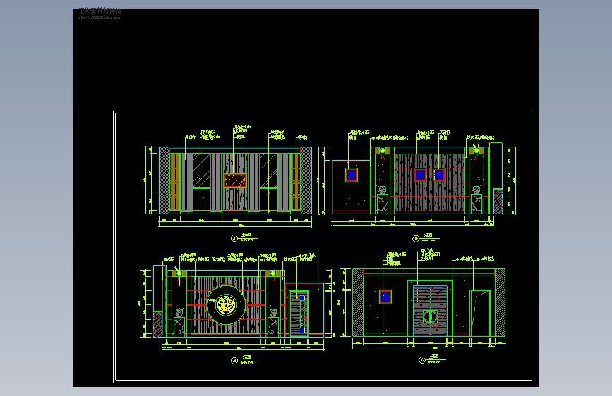中式餐包立面设计图