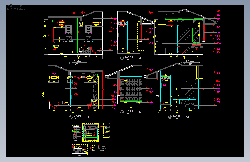 主卧卫生间立面详图