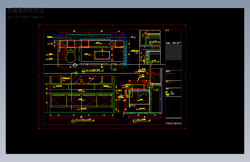 主浴室洗手台详图