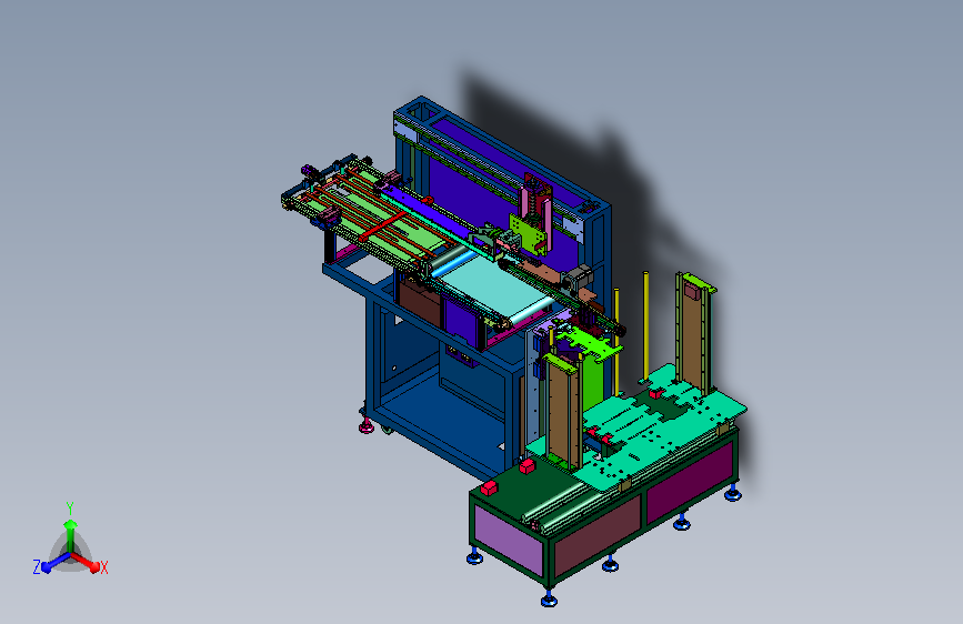 进料口垛板上料的开料连线机