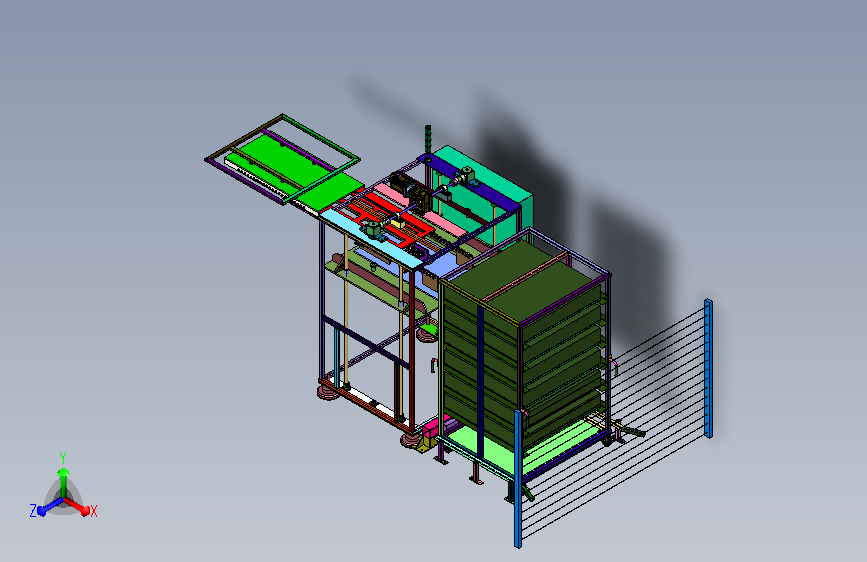 升降伸缩接料工作装置