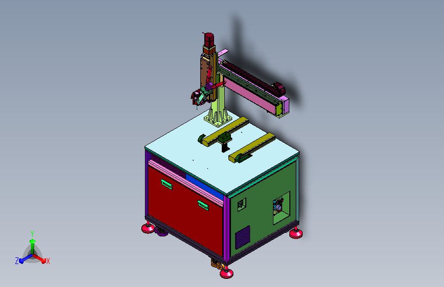 在线式四轴机械手点胶机