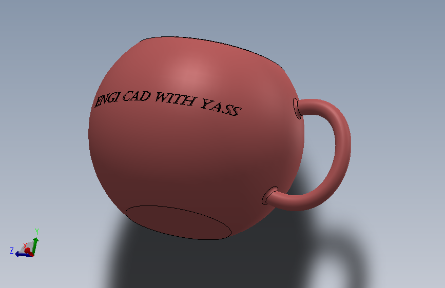 使用SolidWorks设计的杯子