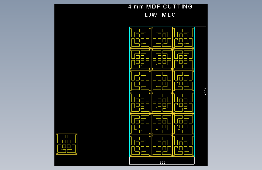适用于激光切割的几何面板