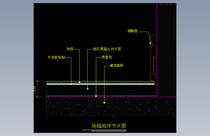 【地坪】块毯地坪节点图