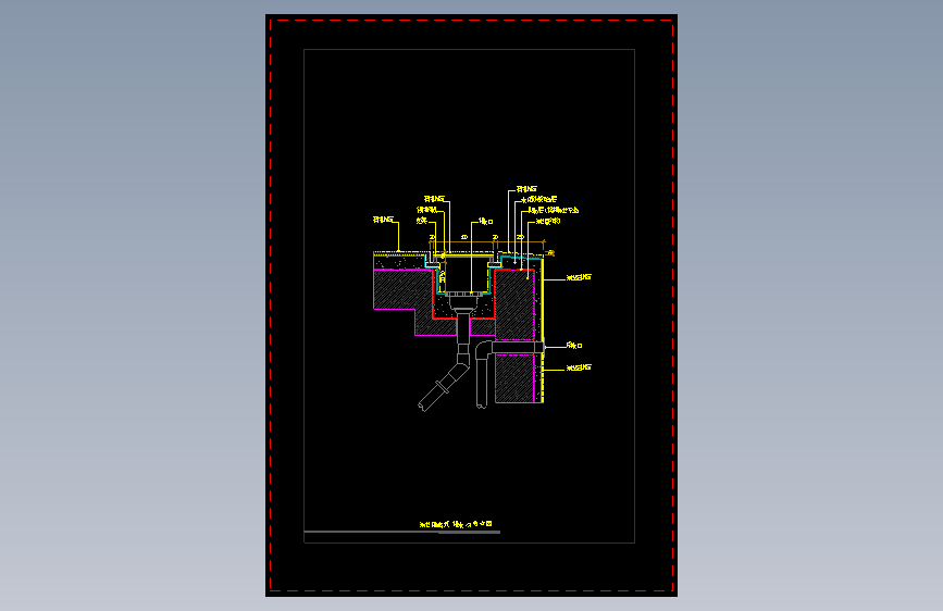 【地坪】泳池隐藏式排水沟节点图