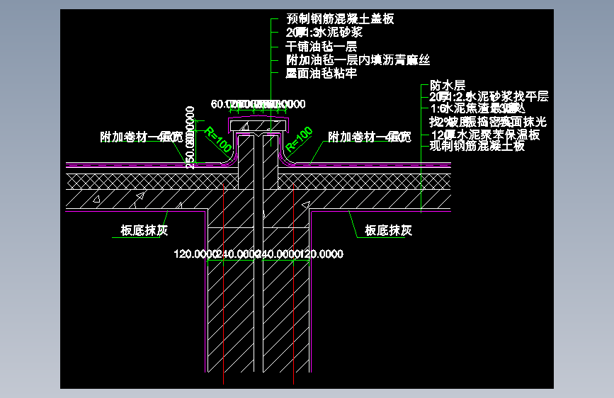 004-变形缝出屋面大样1
