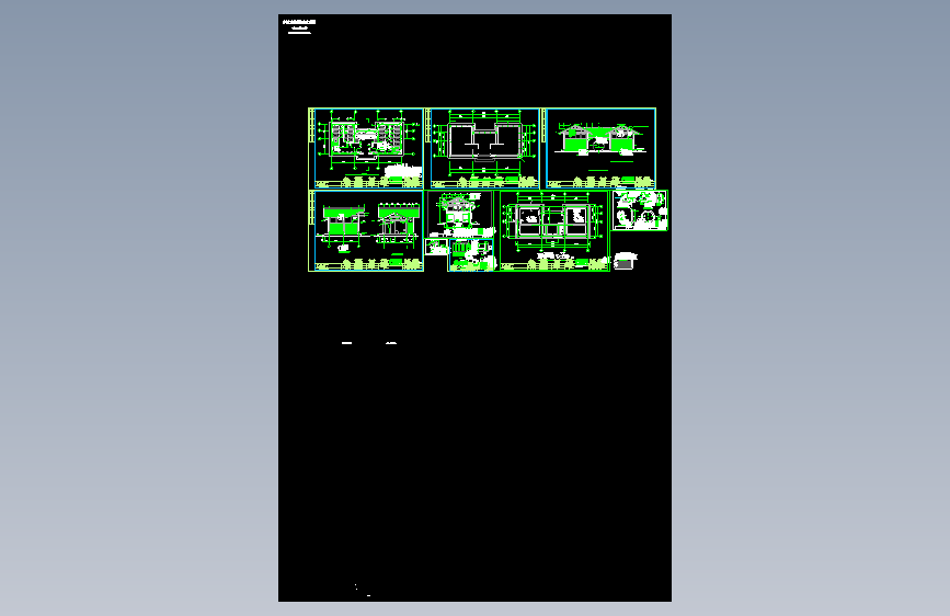 某公园景观厕所建筑结构图-建虎网