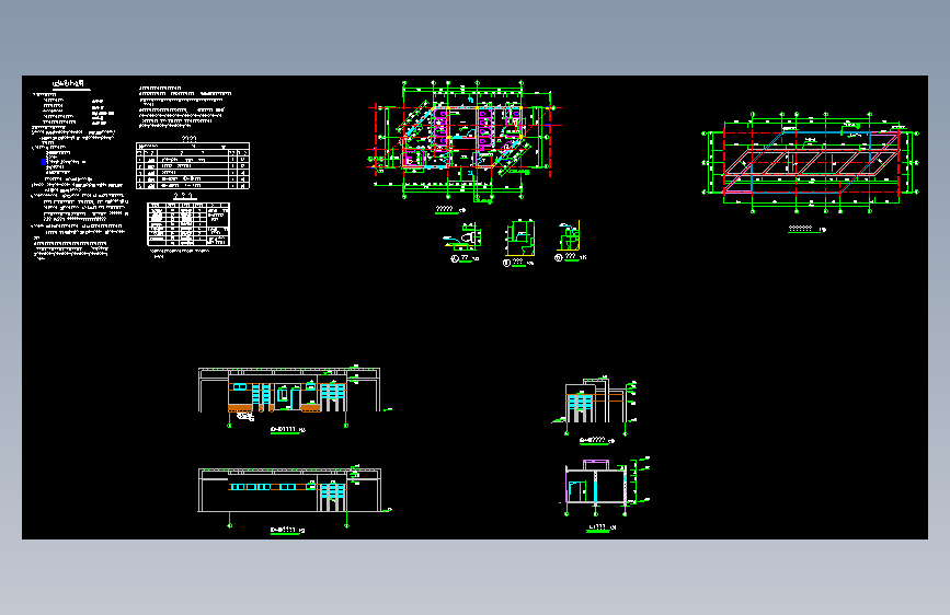 长12.24米 宽6.24米 1层景观公厕（建筑设计说明 平面布置图 屋顶构架平面图 三轴立面 一剖面 座便器平立面）